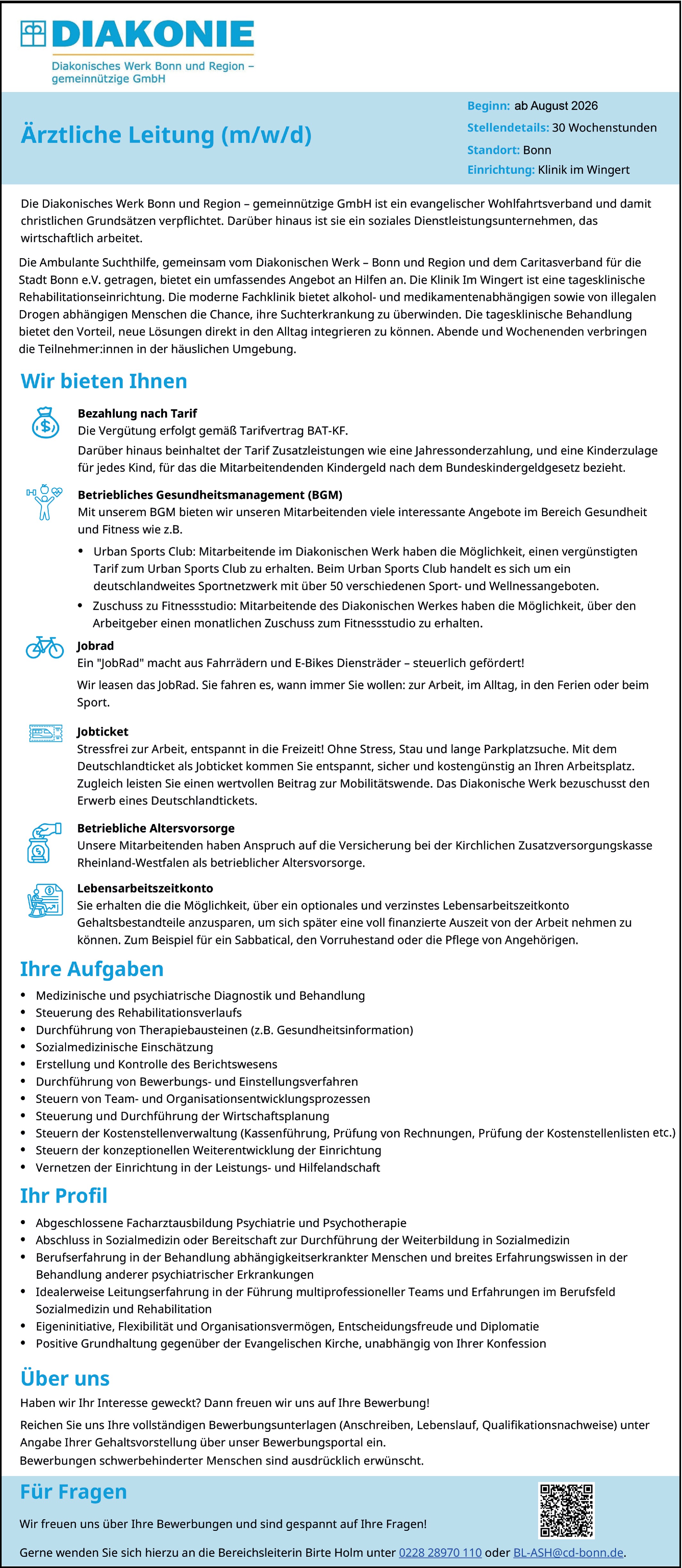 Ärztliche/r Leiter/in m/w/d