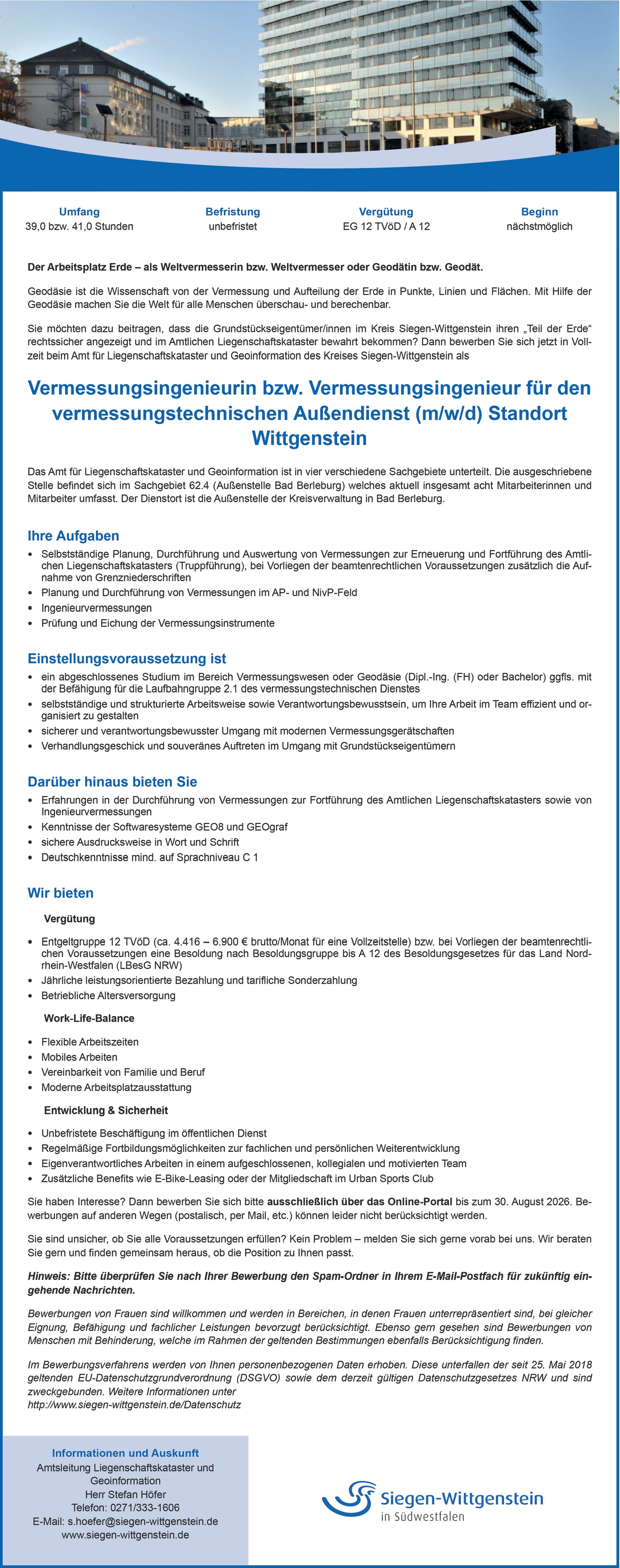 Vermessungsingenieur (m/w/d)