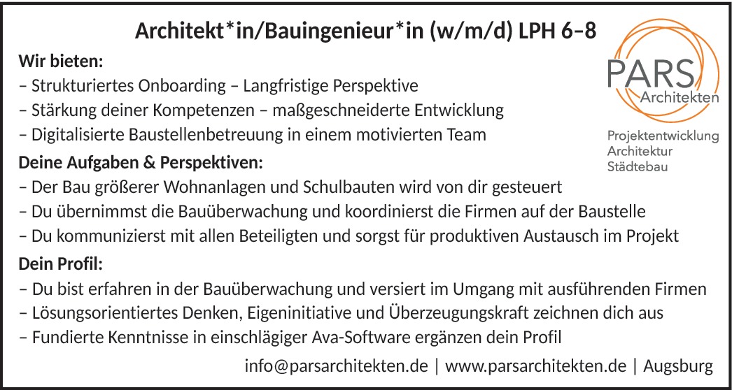 Architekt / Bauingenieur m/w/d