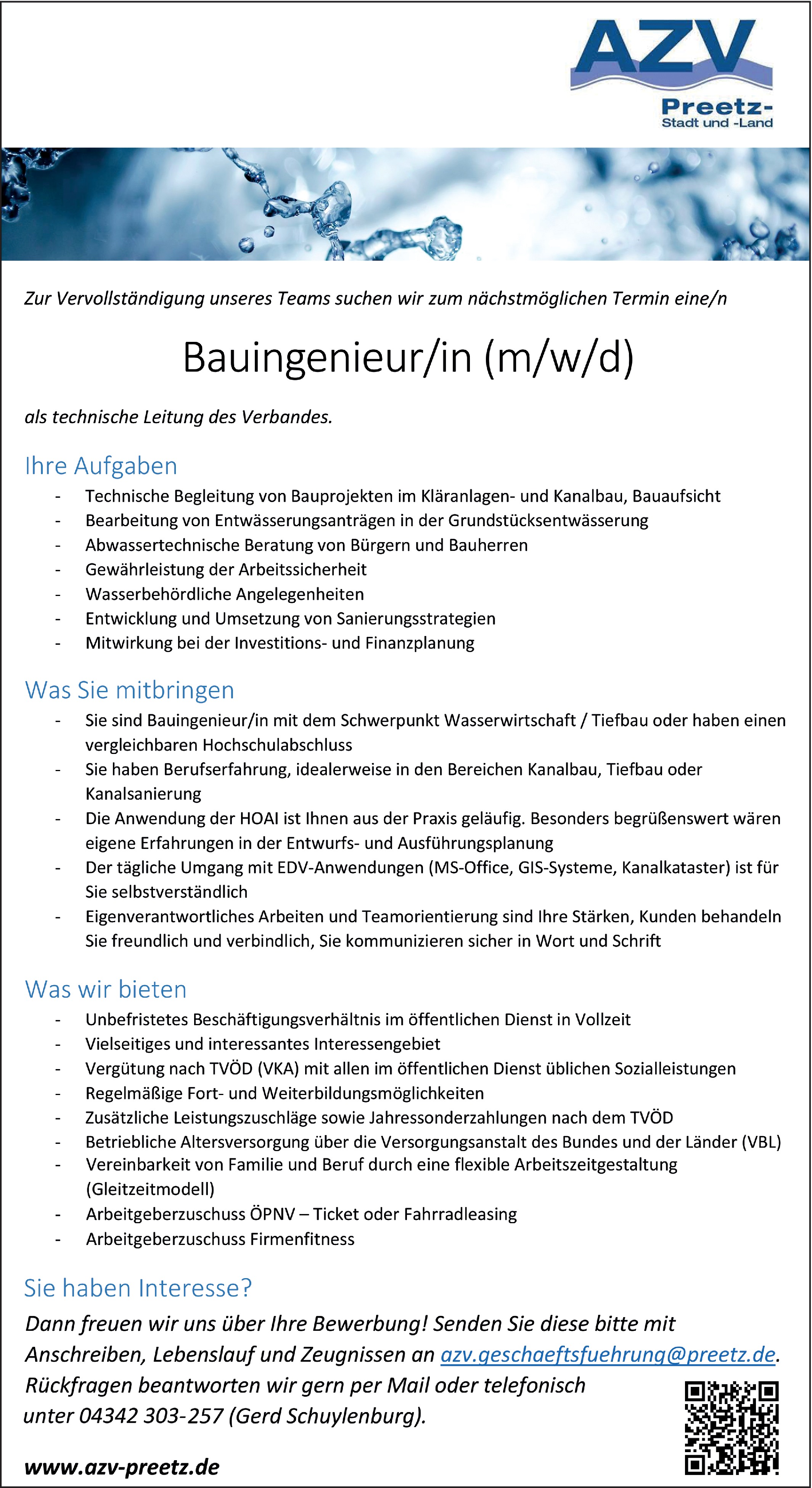 Ingenieur Wasserwirtschaft (m/w/d)