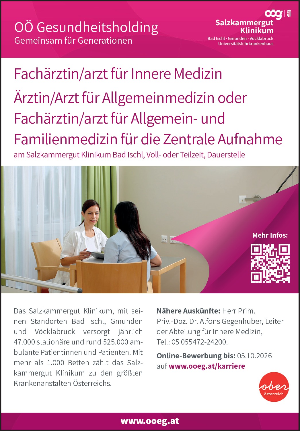 Fachärztin / Facharzt für Innere Medizin