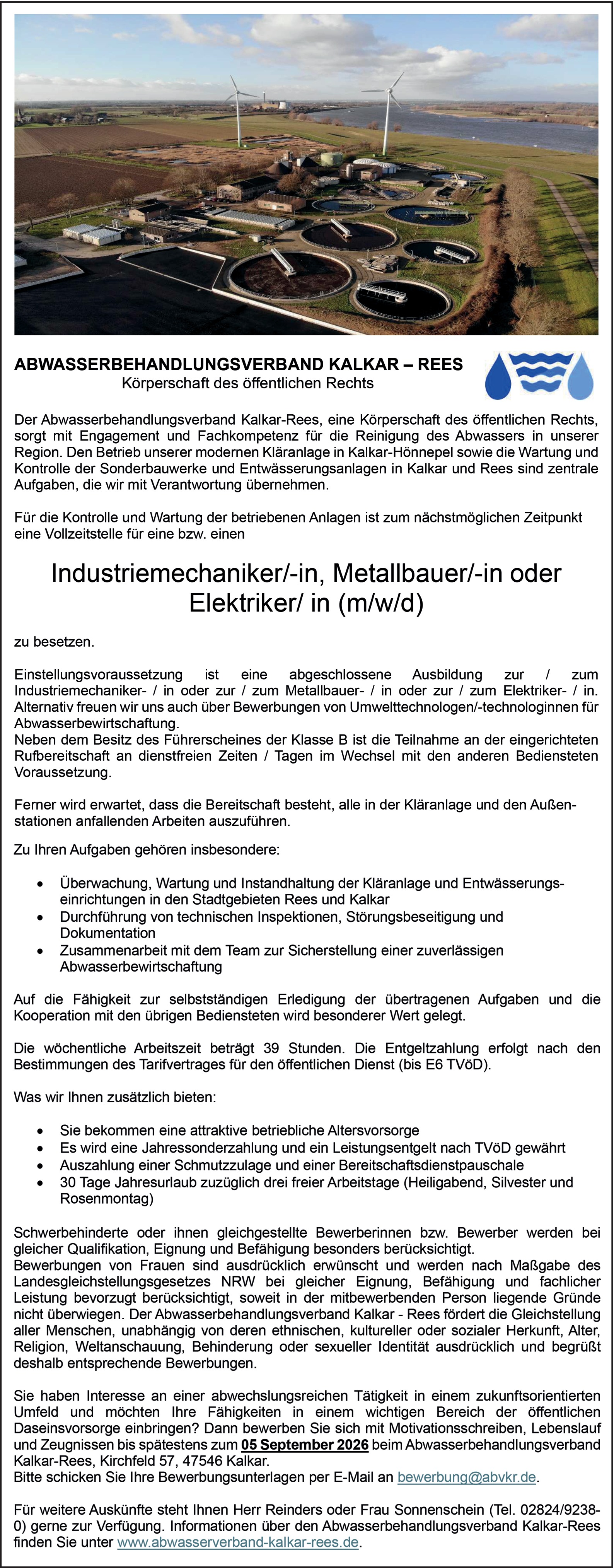 Industriemechaniker / Metallbauer / Elektriker (m/w/d)