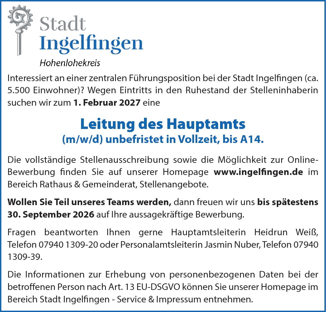 Hauptamtsleitung (m/w/d)
