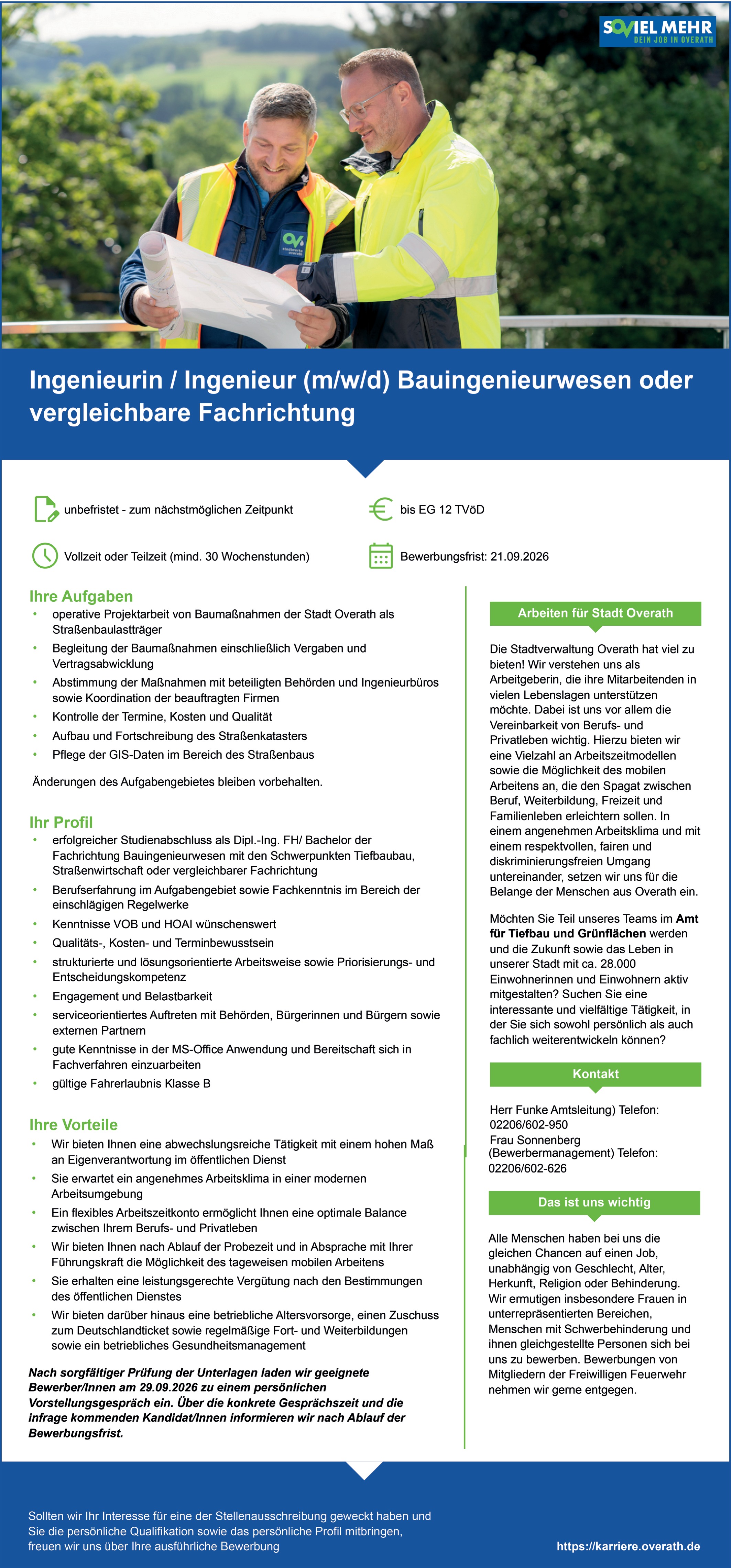 Bauingenieur/in öffentlicher Dienst