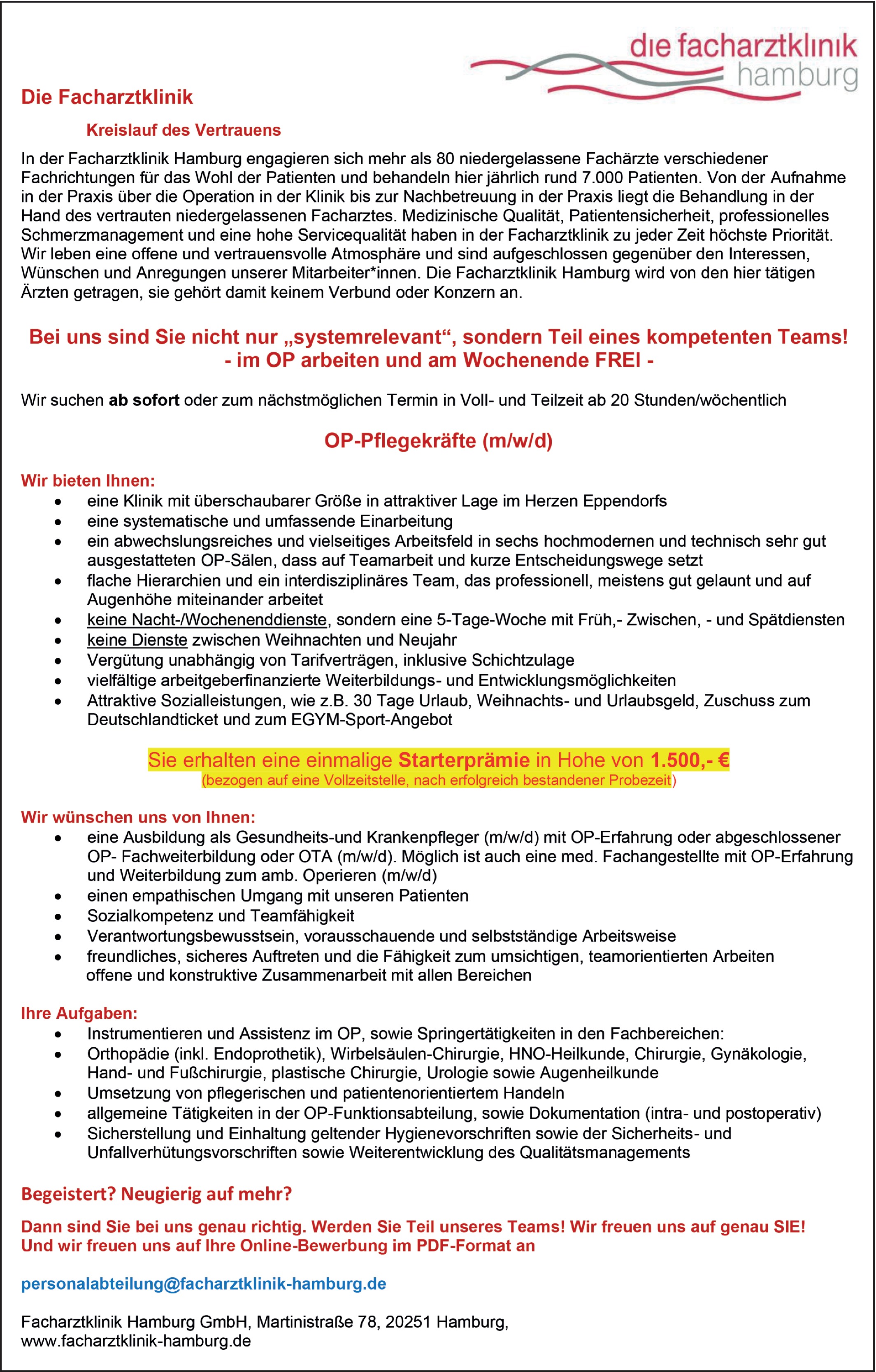 OP-Pflegekräfte m/w/d