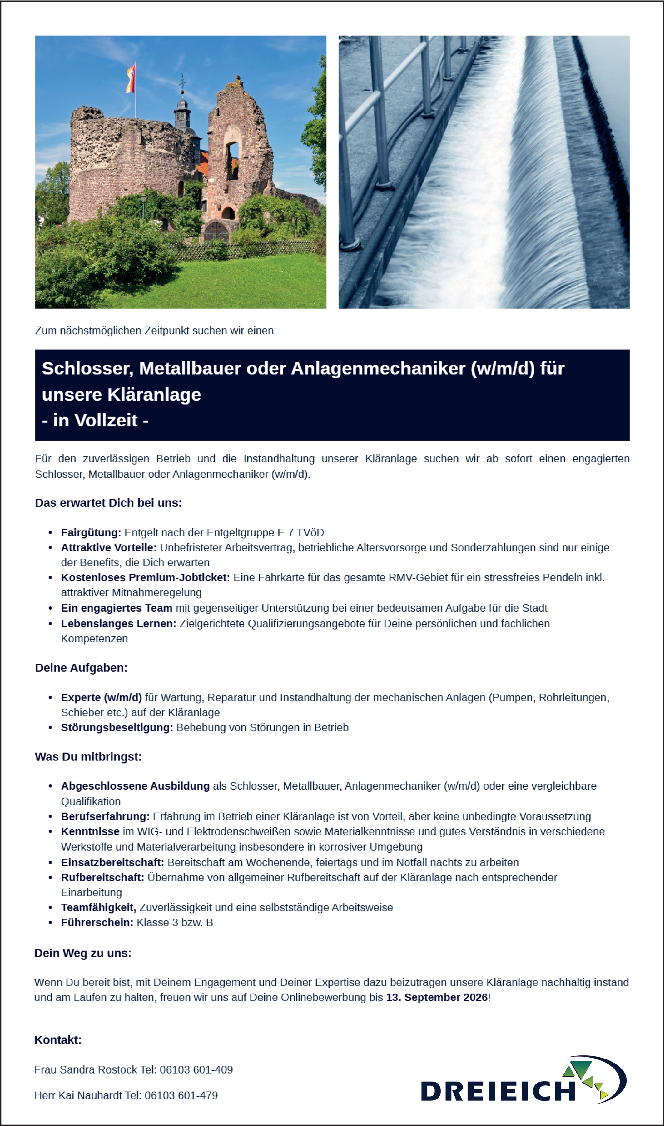 Schlosser / Metallbauer /Anlagenmechaniker (m/w/d)
