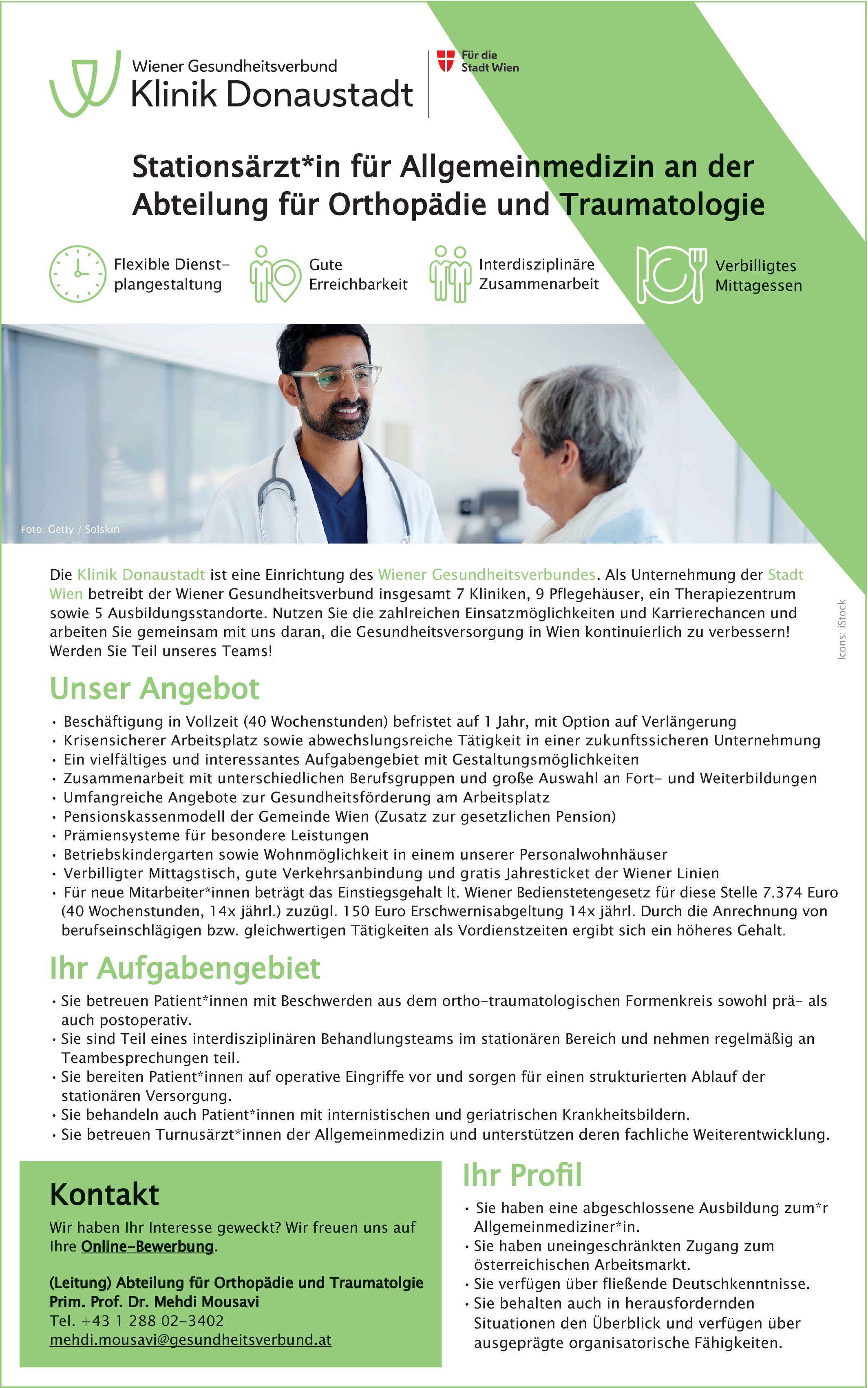Stationsärztin / Stationsarzt für Allgemeinmedizin (m/w/d)