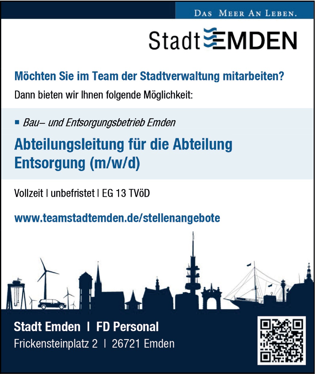 Abteilungsleitung (m/w/d) - Entsorgung