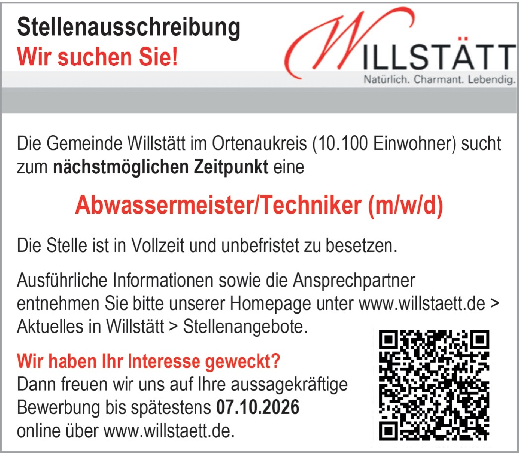Abwassermeister / Techniker (m/w/d)