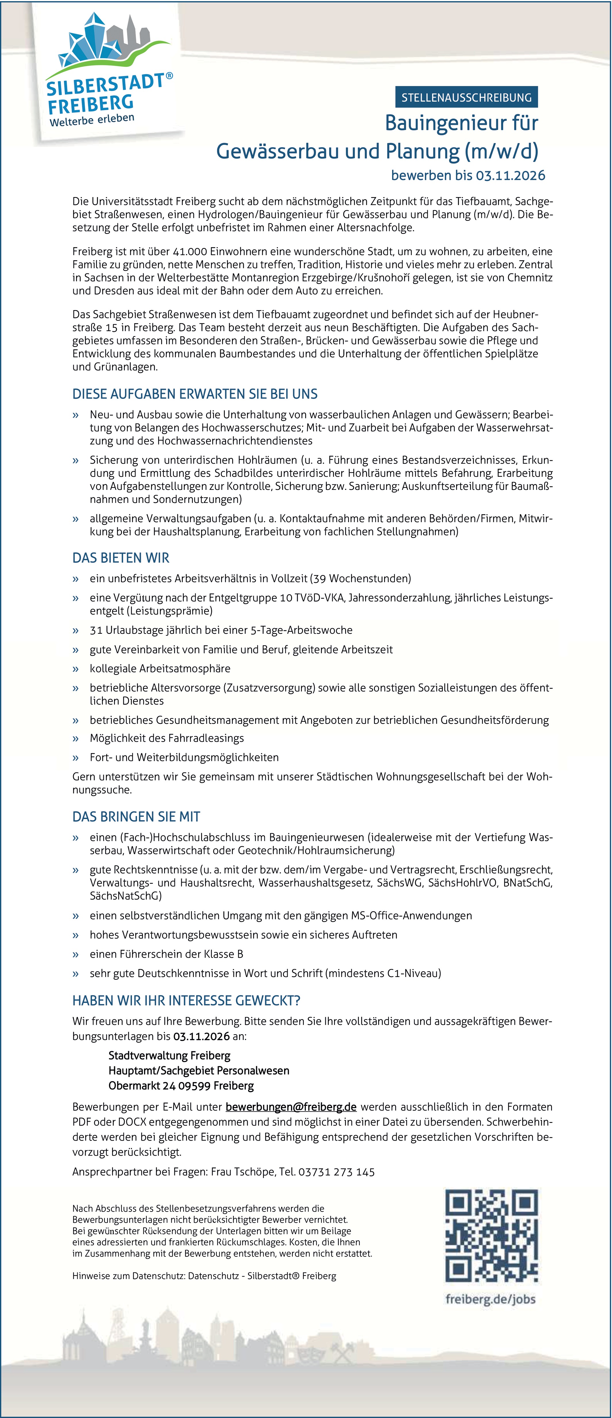 Bauingenieur/in für Gewässerbau und Planung