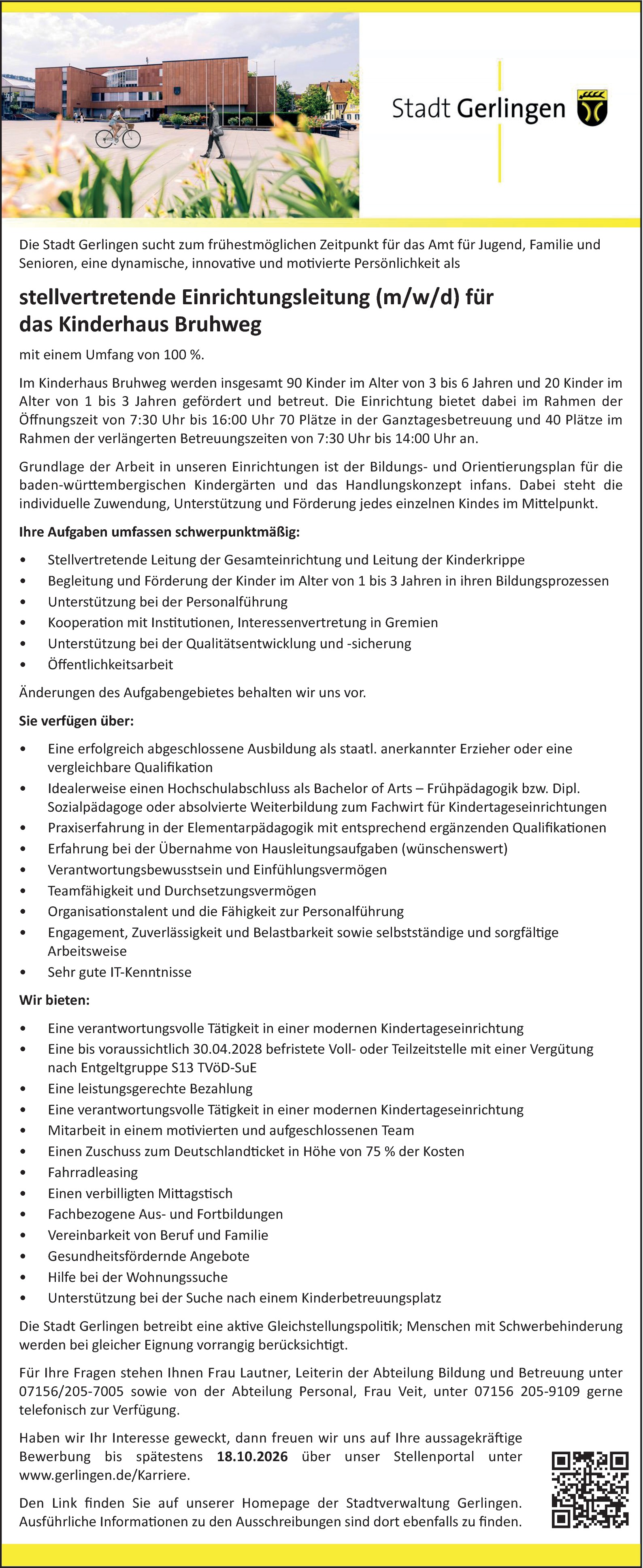 Erzieher/in m/w/d