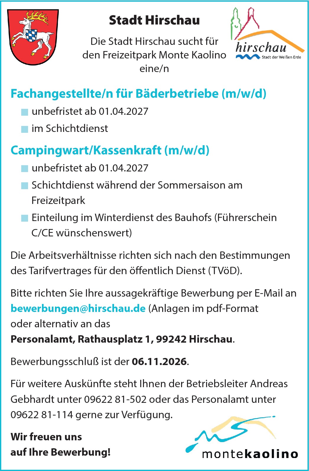Fachangestellte/n für Bäderbetriebe (m/w/d)
