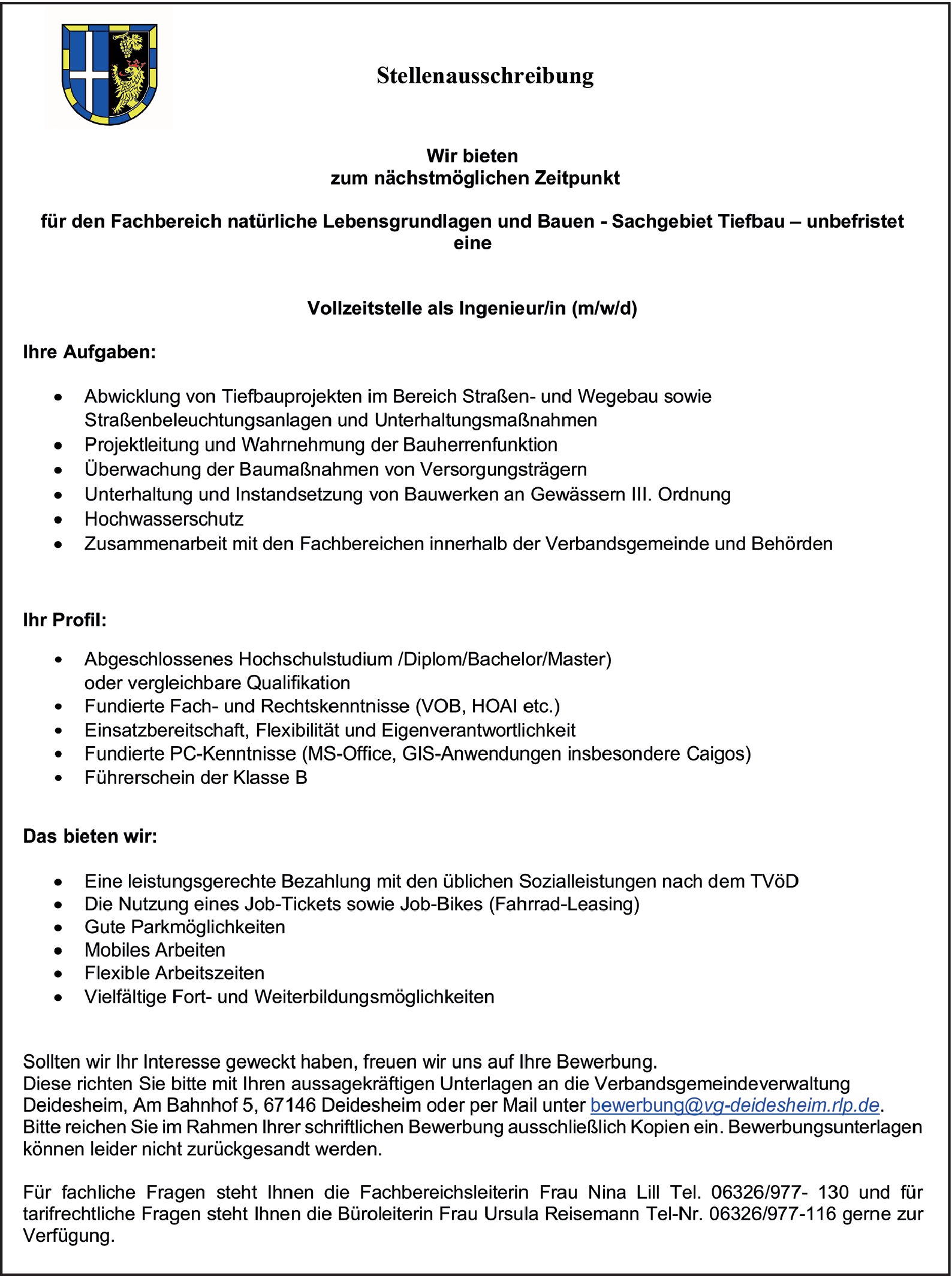 Ingenieur m/w/d