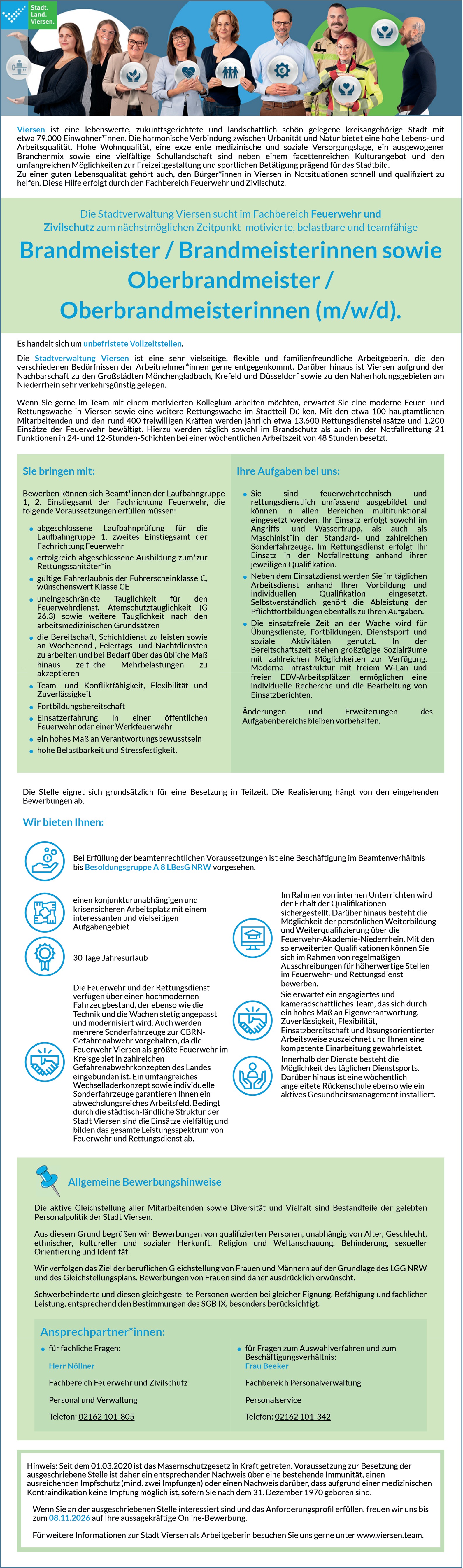 Brandmeister / Brandmeisterin (m/w/d)