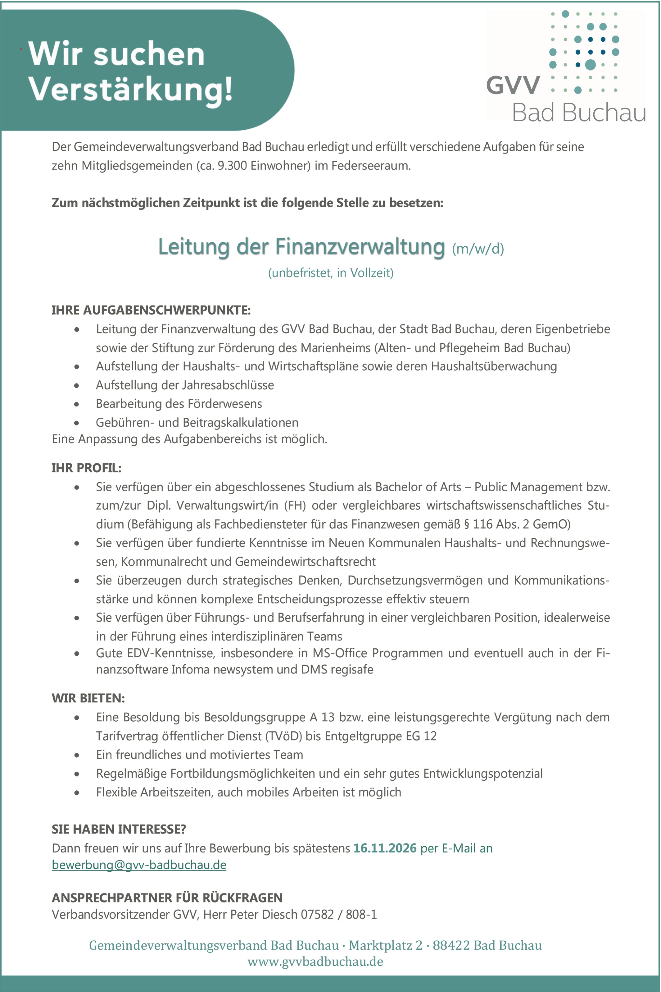 Verwaltungswirt (m/w/d)