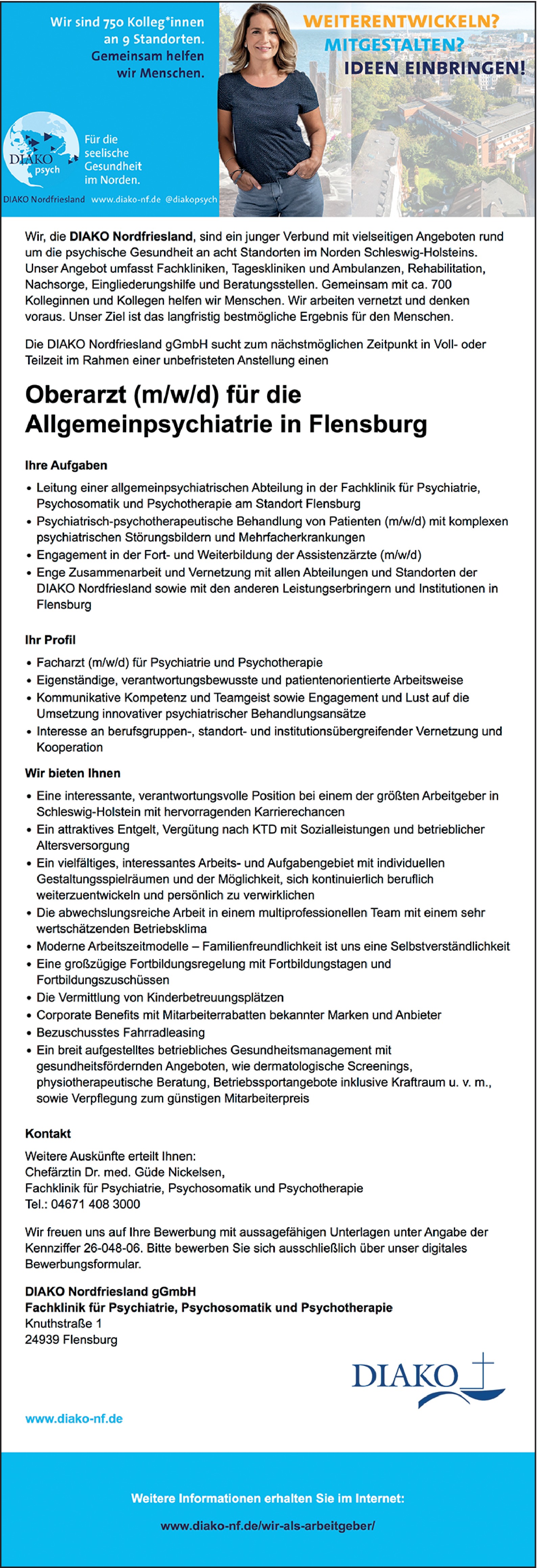 Oberarzt m/w/d für die Allgemeinpsychiatrie